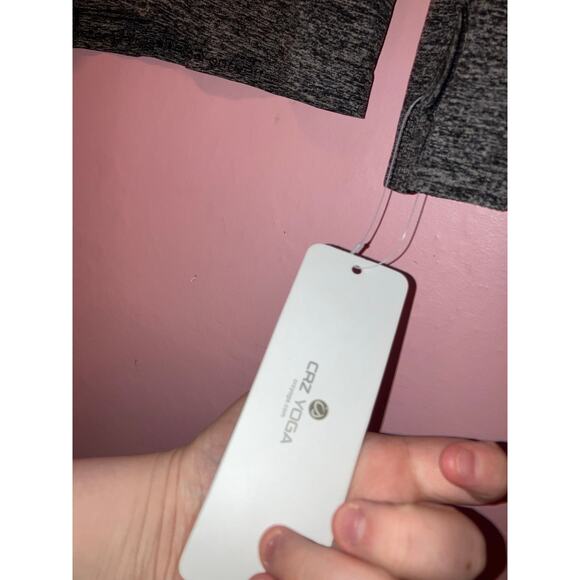 NWT Crazy yoga heather grey athletic long sleeve top size medium - Picture 3 of 5